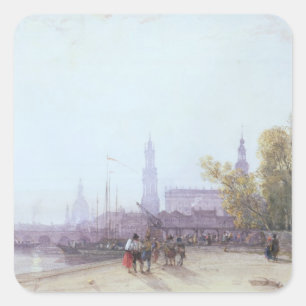 Dresden Quadratischer Aufkleber
