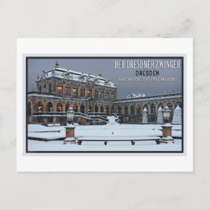 Dresden - Zwinger Palace Winter LS Postkarte