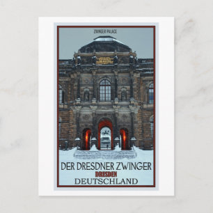 Dresden - Zwinger Palace Winter P Postkarte