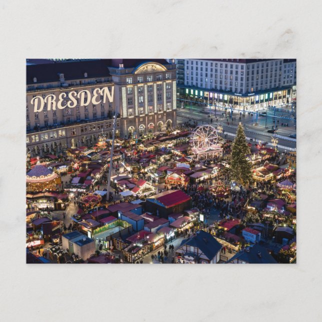 Dresdener Weihnachtsmarkt Postkarte (Vorderseite)