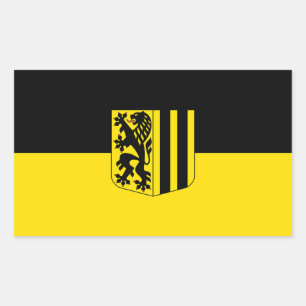 Dresdner Emblem Deutschland Fahne Symbol Wappen Rechteckiger Aufkleber