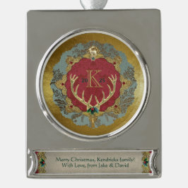 Dresdner "Herrschaftliches" Banner-Ornament Silber