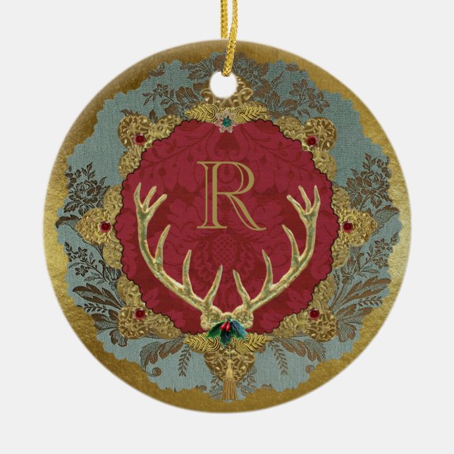 Dresdner 'Lordly' Keramik-Monogramm-Ornament Keramik Ornament (Vorne)