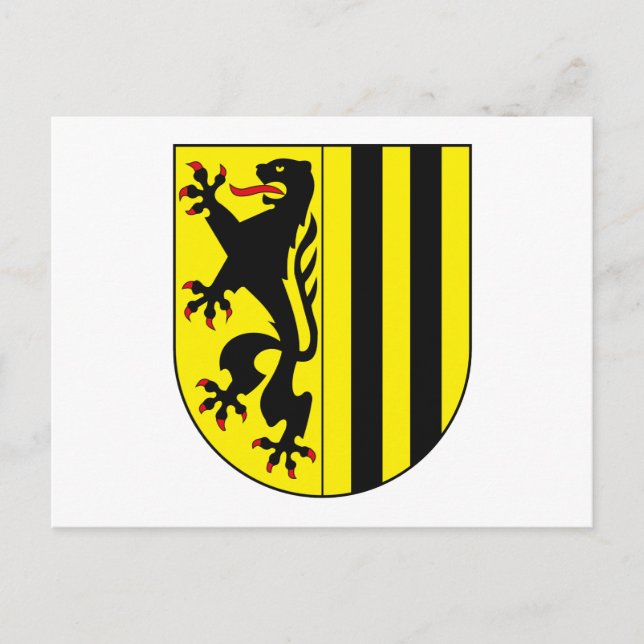 Dresdner Wappen Postkarte (Vorderseite)