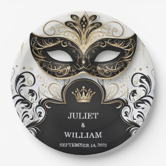 Dress Code Prom Kostümmasquerade Ball Hochzeit Pappteller