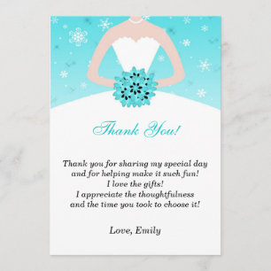 Dress Danke Card Winterschneeflocken Türkis