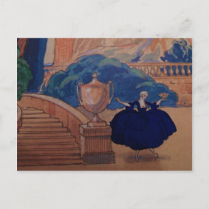 Dress Fashion Plate ~ Deko Marie Antoinette Postkarte