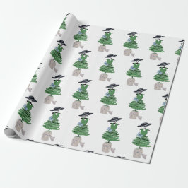 Dress Fashion Topiary Ginger Glas Geschenkpapier