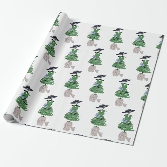 Dress Fashion Topiary Ginger Glas Geschenkpapier (Ungerollt)