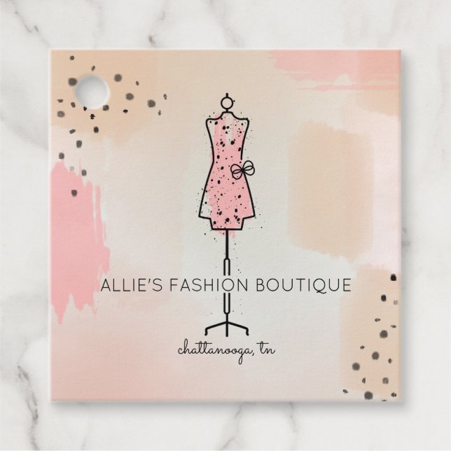 Dress Form Abstrakt Fashion Boutique Preis Geschenkanhänger (Vorderseite)