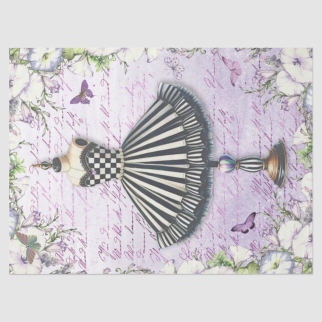 Dress Form Morning Glory Lavender Bliss Seidenpapier (Vorderseite)