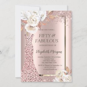 Dress Glitzer Confetti Herbst Blume 50. Einladung