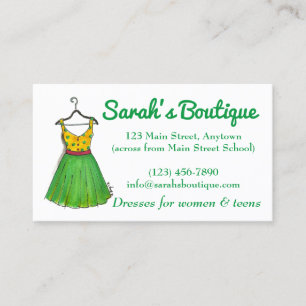 Dress Hanger Wardrobe Bekleidung Boutique Visitenkarte