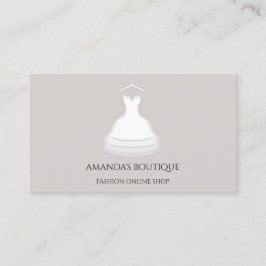 Dress Logo Fashion Boutique Online Shop Grau Visitenkarte