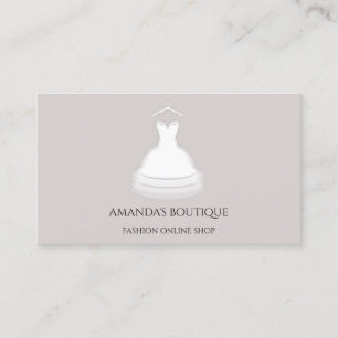 Dress Logo Fashion Boutique Online Shop Grau Visitenkarte