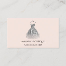 Dress Logo Fashion Boutique Online Shop GraySilver Visitenkarte