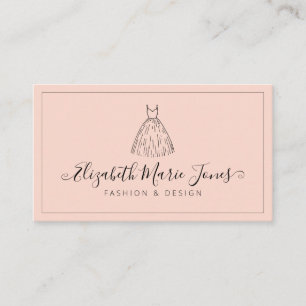 Dress Mannequin Blush Pink Minimalistische Mädchen Visitenkarte