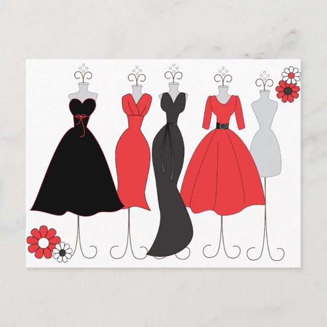 Dress Shop-Daisy Thema Postkarte (Vorderseite)