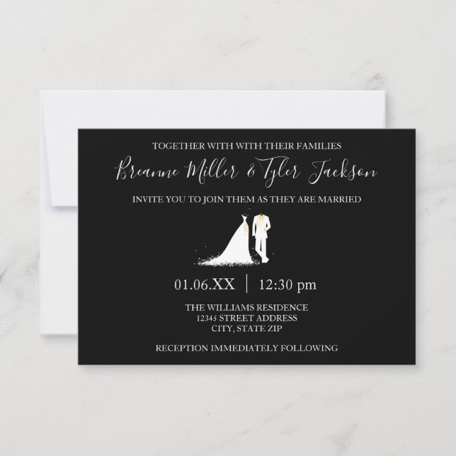 Dress & Tux - 3x5 Einladung zur Hochzeit (Vorderseite)