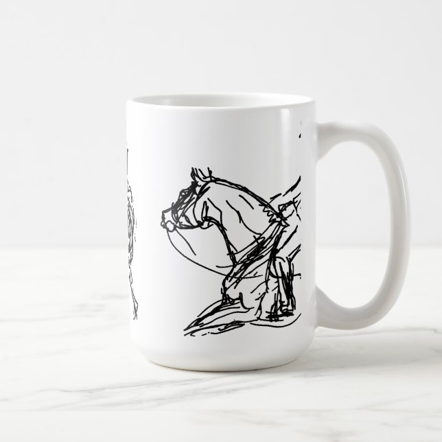 Dressage 3 Sketchs 2 Tasse (Rechts)