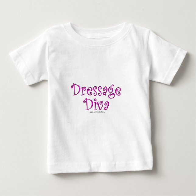 Dressage Diva Baby T-shirt (Vorderseite)