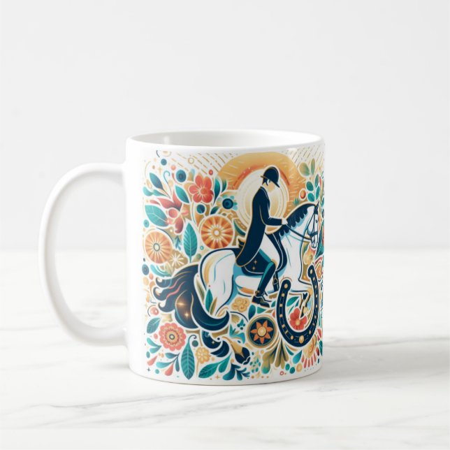 Dressage équitation cavalier Cheval Mug (Gauche)