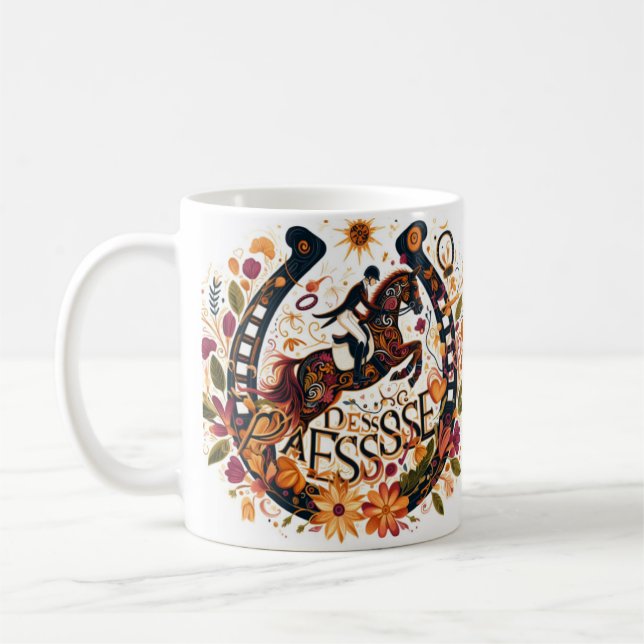 Dressage équitation cavalier Cheval Mug (Gauche)