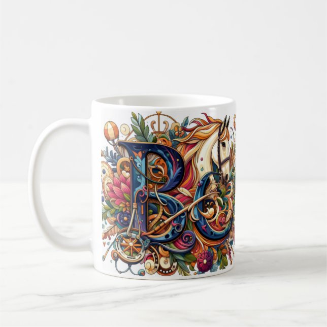 Dressage équitation cavalier Cheval Mug (Gauche)