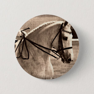 Dressage Grunge Button