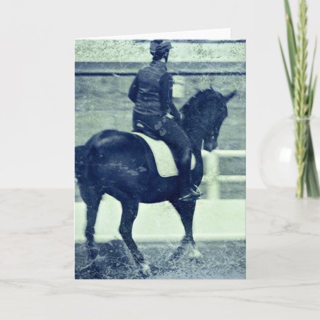 Dressage Grunge Karte (Vorderseite)