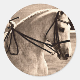 Dressage Grunge Runder Aufkleber