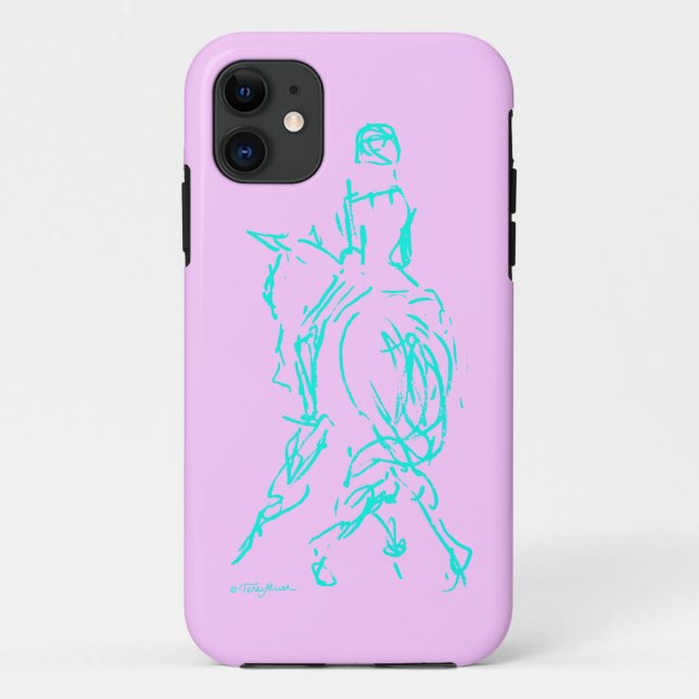 Dressage Halb Pass Aqua Telefongehäuse Case-Mate iPhone Hülle (Rückseite)