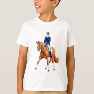 Dressage-halber Durchlauf scherzt Wecker-T - Shirt