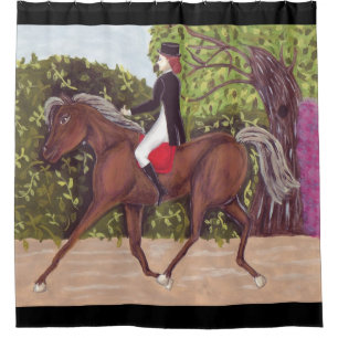 Dressage Horse à l'anglaise rideau de douche