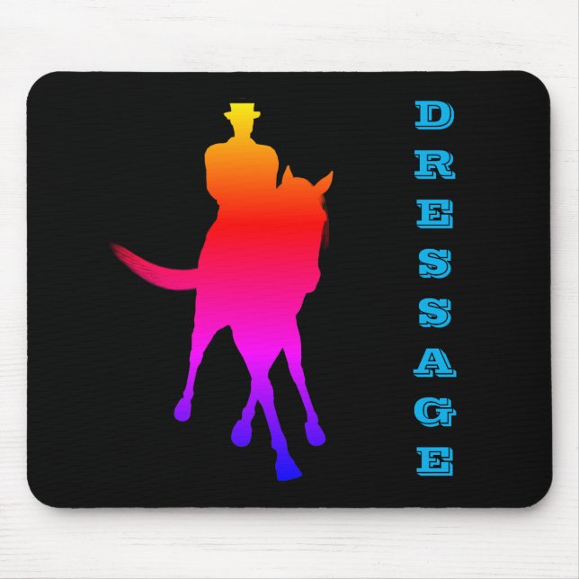 Dressage Horse And Rider Rainbow Mousepad (Vorne)