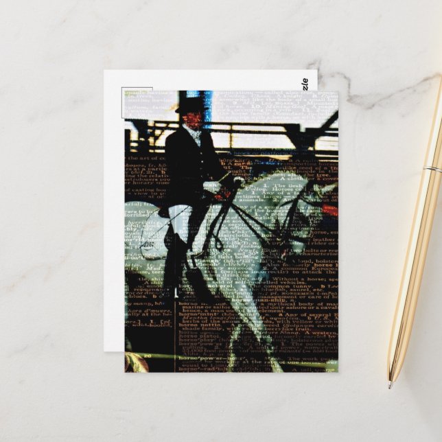 Dressage Horse Art Postkarte (Vorderseite/Rückseite Beispiel)