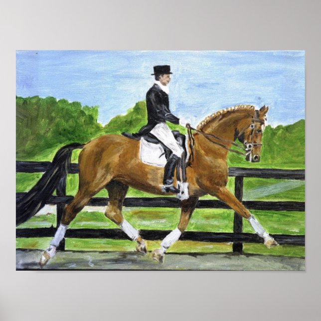 Dressage Horse Portrait II Poster (Vorne)