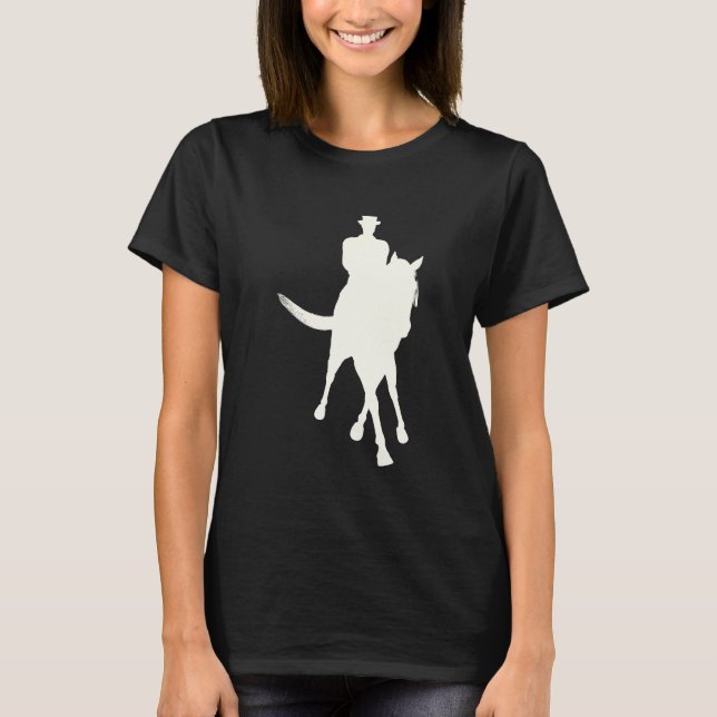 Dressage Horse Silhouette Dark T-Shirt (Vorderseite)