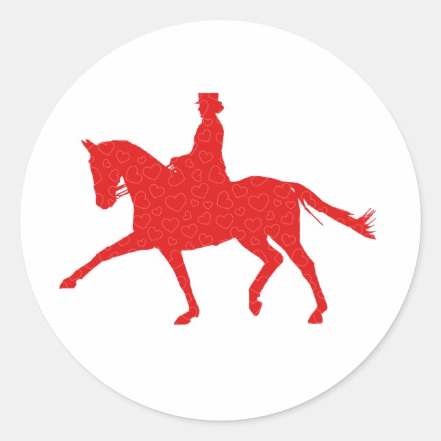 Dressage Lover Runder Aufkleber (Vorderseite)