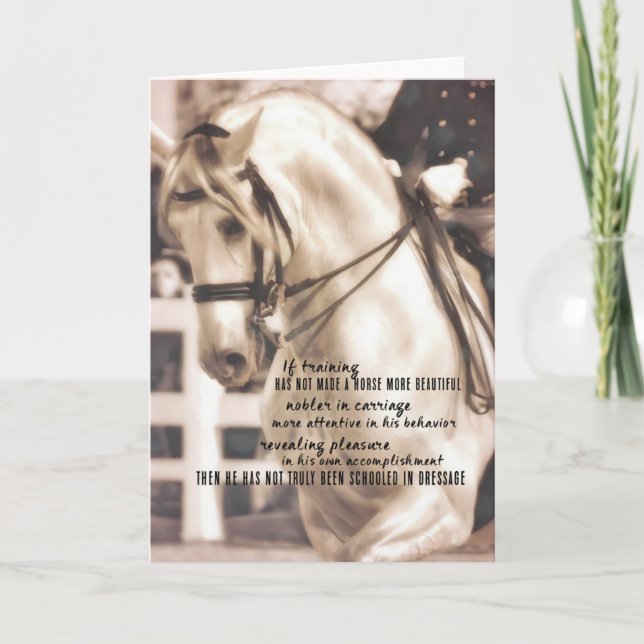 DRESSAGE PERFEKTION Grußkarte Dankeskarte (Vorderseite)