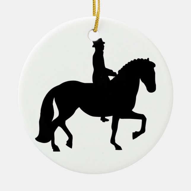 Dressage-Pferd Keramikornament (Vorne)