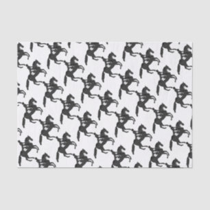 Dressage-Pferde-und Reiter-Mosaik-Entwurf Seidenpapier