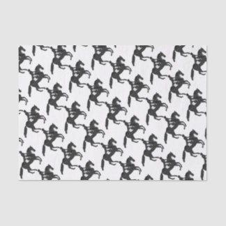 Dressage-Pferde-und Reiter-Mosaik-Entwurf Seidenpapier