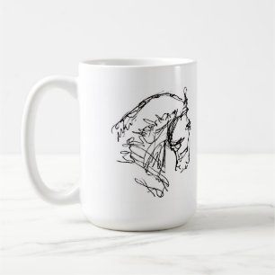 Dressage-Pferdekopf-Tassen-Weiß Kaffeetasse