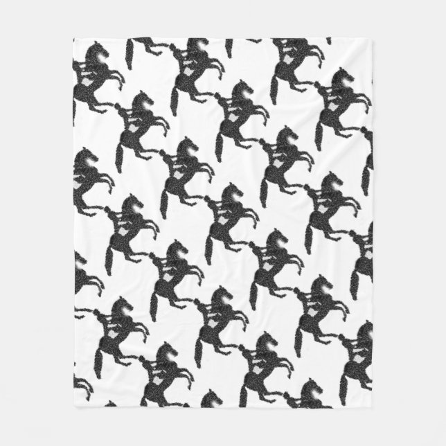 Dressage-Pferdemosaik-Fleece-Decke Fleecedecke (Vorderseite)