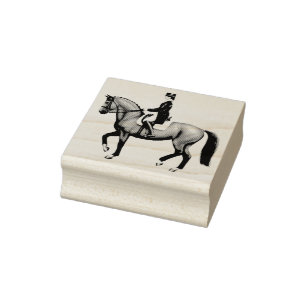 Dressage-Pferdereiterkunst-Briefmarke Gummistempel