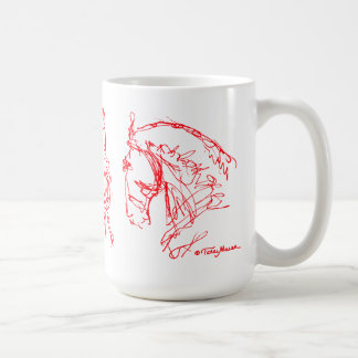 Dressage-PferdeTassen-Rot Kaffeetasse