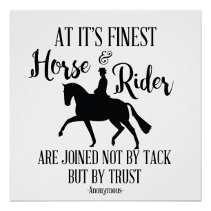Dressage-Pferdezitat-Plakat Poster