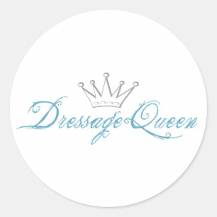 Dressage Queen Runder Aufkleber