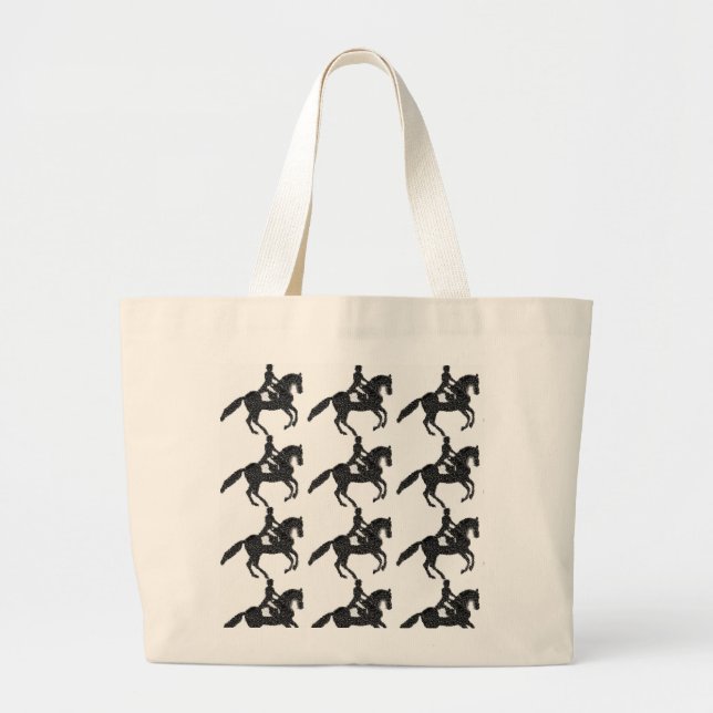 Dressage-riesige Tasche - Fliesen-Mosaik-Pferd (Vorne)